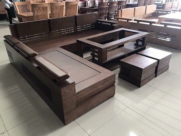 Ghế sofa bằng gỗ hoặc kết hợp với gỗ 5