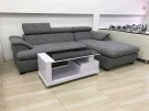 Sofa vải đầu bật màu xám