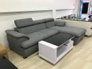 Sofa vải đầu bật màu xám