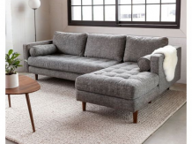Sofa chữ L màu xám đậm giá rẻ
