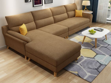 Sofa chữ L màu nâu đất